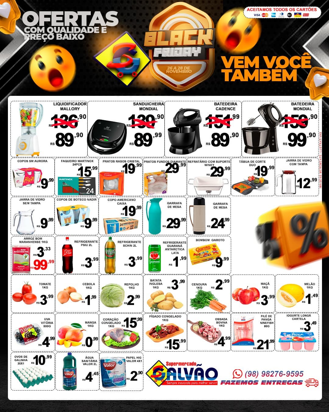 Ofertas de vários produtos na Black Friday